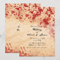 Bloody Vintag Paper Halloween Gothic Wedding