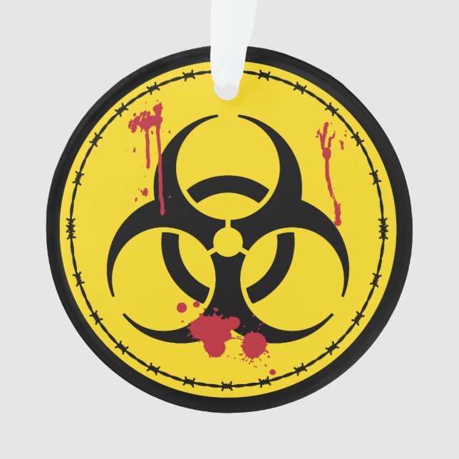 Bloody Zombie Horror Film Biogefährdung Halloween Ornament (Vorderseite)