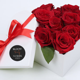 Bloom 20 zu bitten I Black Adult Birthday Party Runder Aufkleber