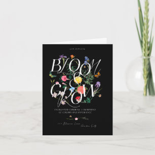Bloom and Grow Botanischer Garten Eleganz Grafik Karte