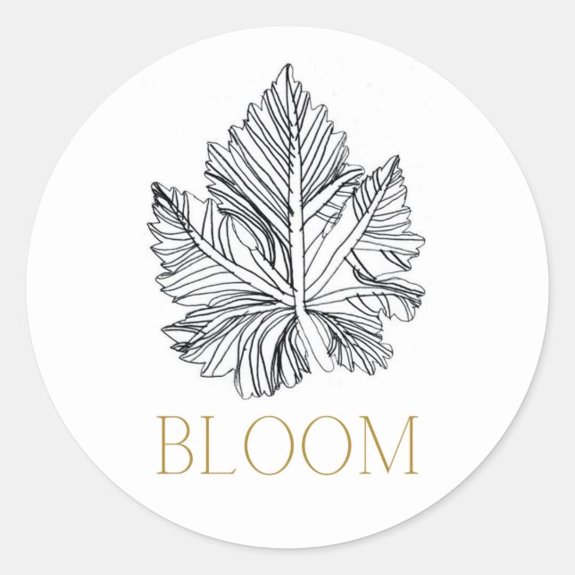 BLOOM-Aufkleber Runder Aufkleber (Vorderseite)
