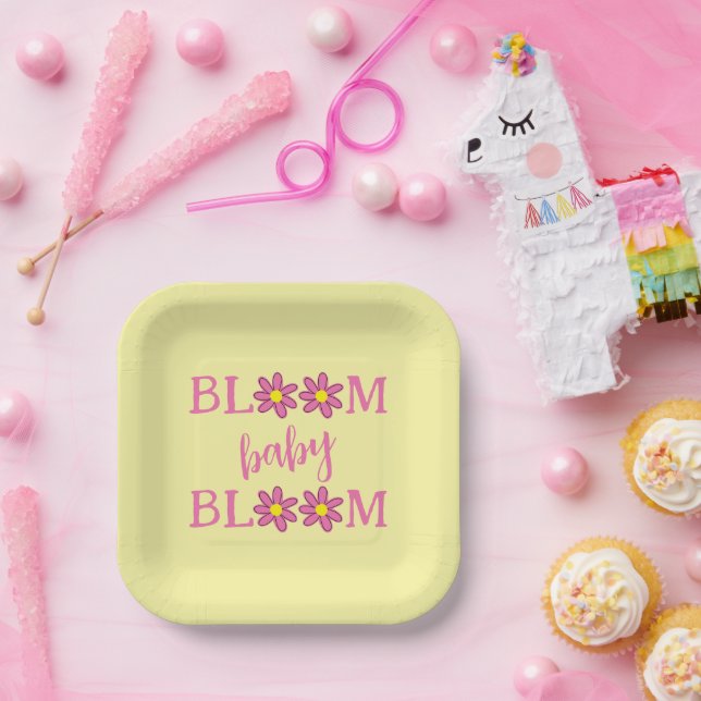Bloom Baby Bloom Babydusche Teller (Party)