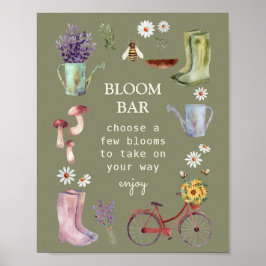 Bloom Bar Garden Baby Duschzeichen Poster