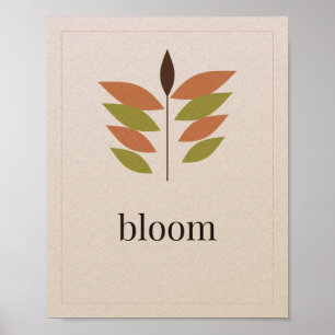 Bloom Boho Terrakotta-Bogen-Sonne-Kunstposter Poster