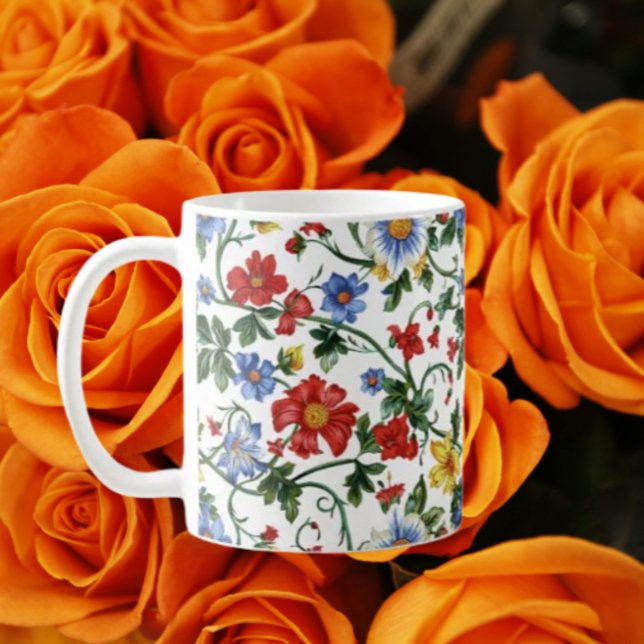 Bloom Boldly – Floral Inspirational Mug Kaffeetasse (Von Creator hochgeladen)
