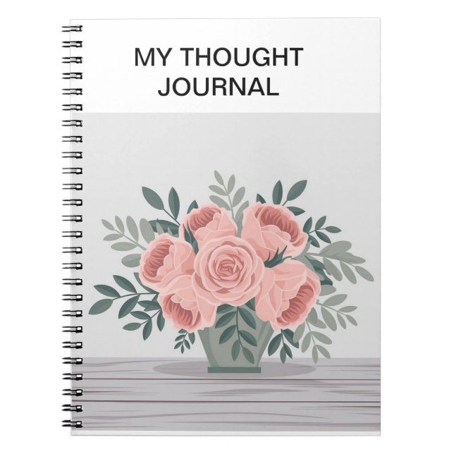 Bloom & Brain Dump - Blumengedankenjournal Notizblock (Vorderseite)