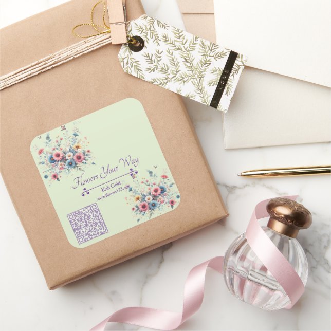 Bloom & Brand Quadratischer Aufkleber (Schenken)