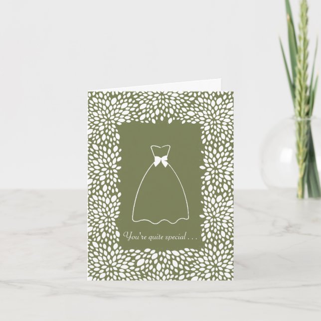 Bloom Customizable Bridesmaid Request Card Einladung (Vorderseite)
