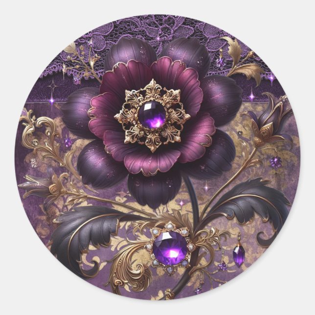 Bloom d'Améthyste enchanté | Autocollant de la rév (Devant)