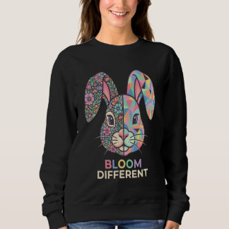Bloom Different Floral Geometric Bunny Sweatshirt