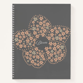 Bloom Floral Design – Dark Elegant Design Notizbuch