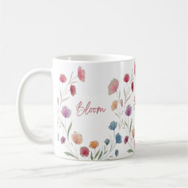 Bloom Floral Soft Pastel Botanical Inspirational Kaffeetasse
