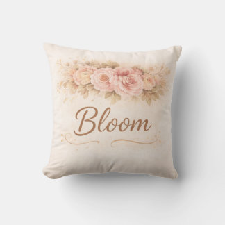 Bloom Floral Wurfkissen | Soft Pink Ästhetik Kissen