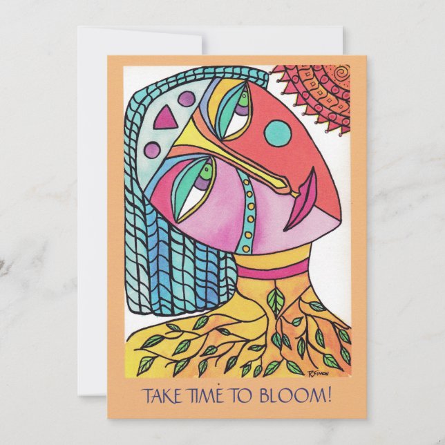 "Bloom"-Frauen aus dem Geist-Flachkarte Dankeskarte (Vorderseite)