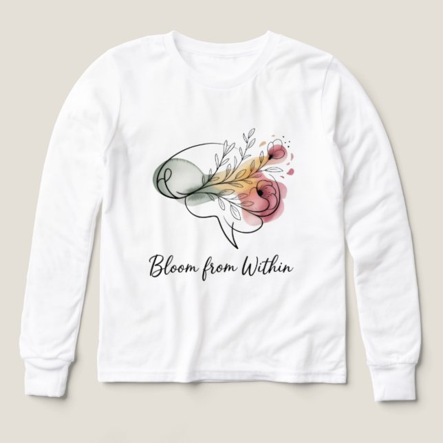 Bloom From Within – Kids Polo Shirt | Cute Floral  (Design Vorderseite)