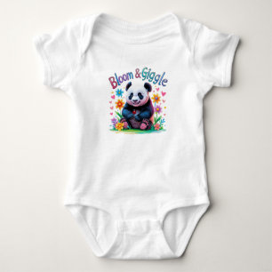Bloom & Giggle Baby-Panda-Ein-Jahres-Outfit Baby Strampler