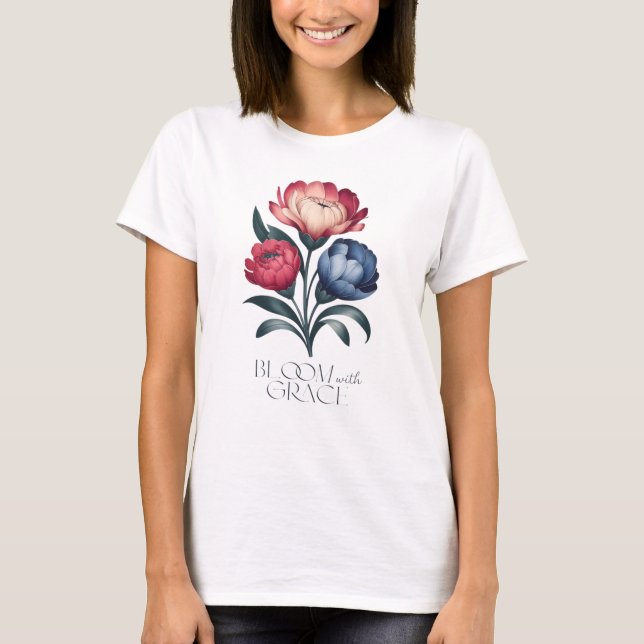 Bloom Grace-Blume T-Shirt (Vorderseite)