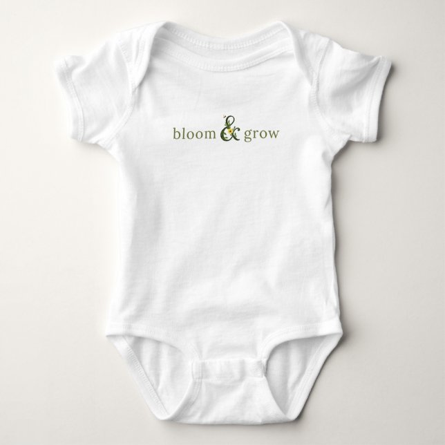 Bloom & Grow nature farmhouse baby outfit Strampler (Vorderseite)