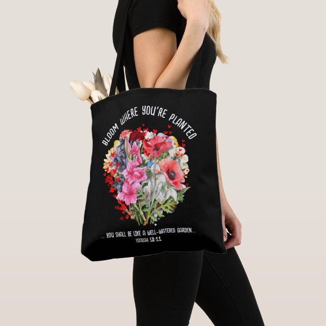 BLOOM, IN DEM SIE Christliche Blume PLANEN Tasche (Von Nahem)