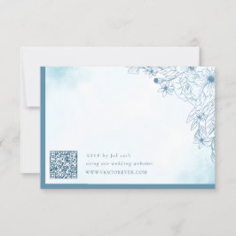Bloom in Winter QR-Code RSVP-Karten RSVP Karte