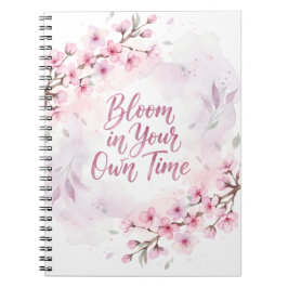 Bloom in Your Own Time Spiral Photo Notebook Notizblock