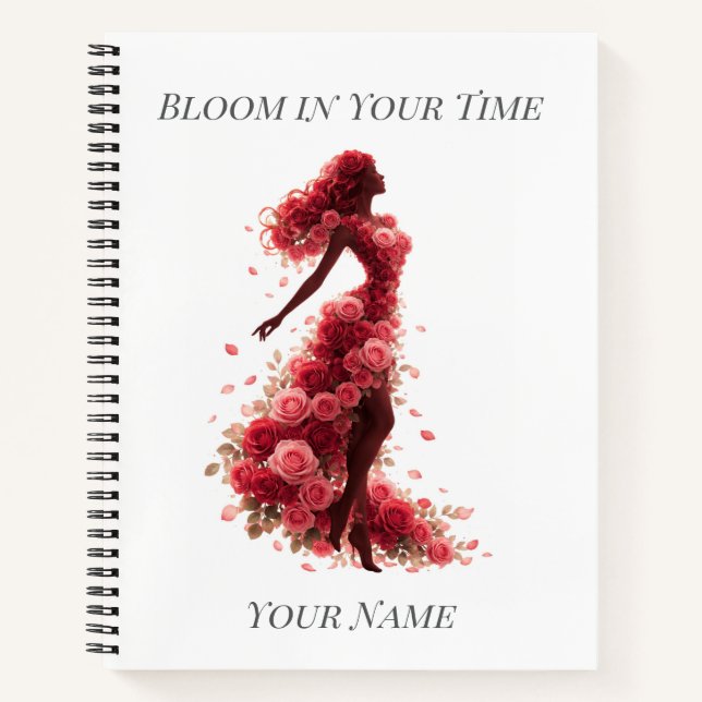 Bloom in Your Time – Inspirational Journal Notizbuch (Vorderseite)
