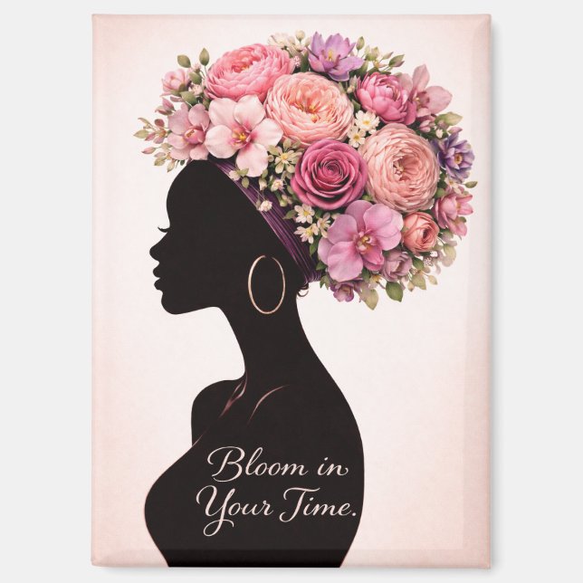 Bloom in Your Time Inspirational Magnet (Vorderseite)