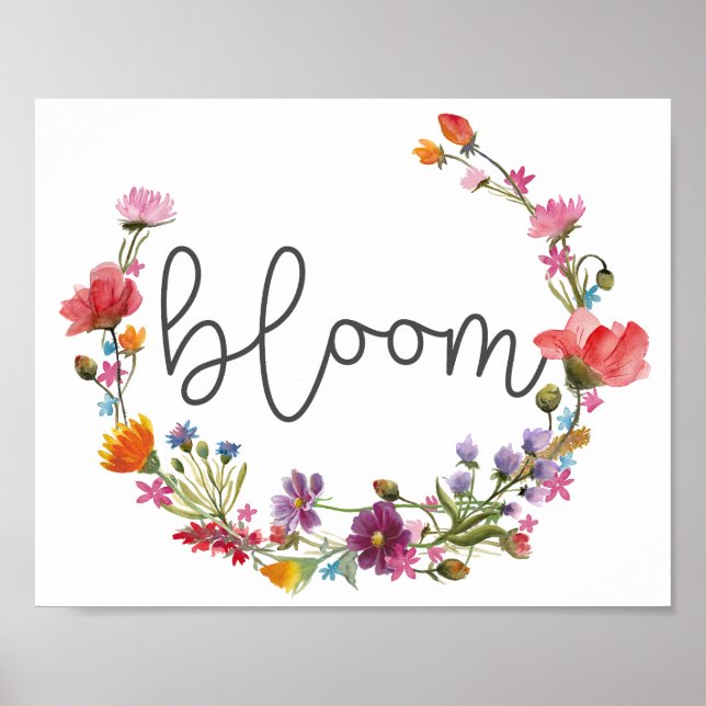 Bloom, inspirierendes Zitat Poster (Vorne)