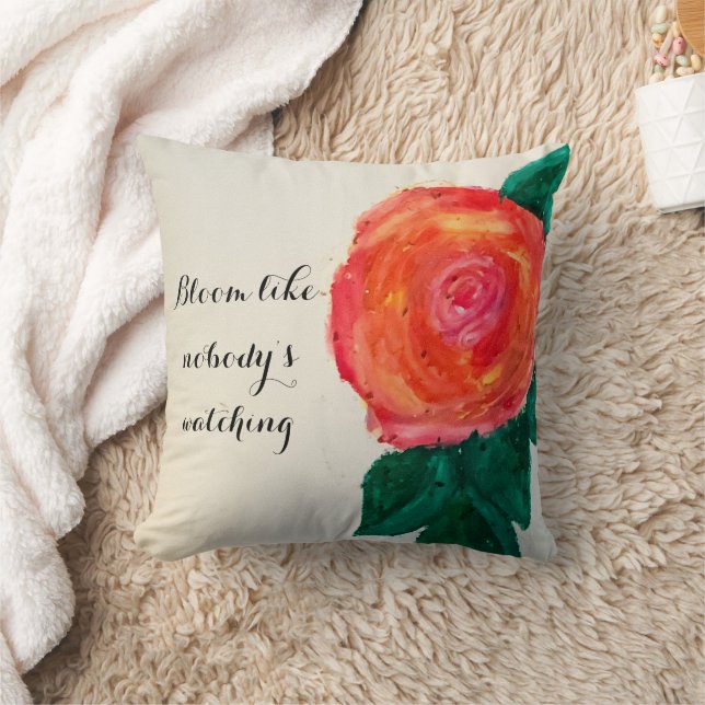 Bloom Like Nobody’s Watching Kissen (Decke)