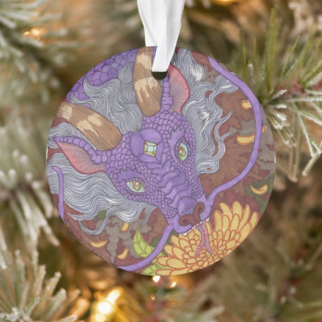 Bloom Lila Dragon Ornament (Baum)