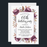 Bloom Lila Watercolor 70. Geburtstag Einladung<br><div class="desc">Hübscher Moderne Wasserfarbe Geburtstagseinladungen im Kleinen Bayleigh Store!</div>