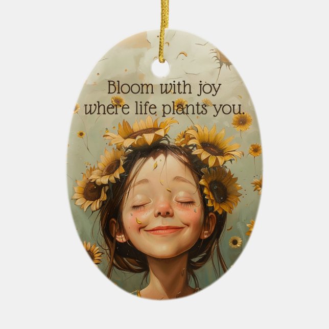 Bloom mit Joy Keramik Ornament (Vorne)