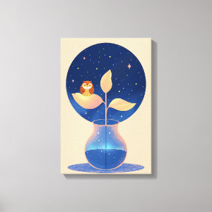 Bloom Mystic Night Owl Garden Leinwanddruck