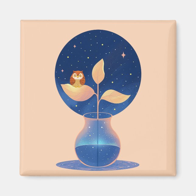 Bloom Mystic Night Owl Garden Magnet (Vorne)