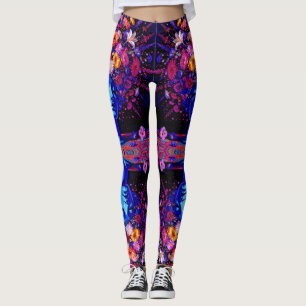 "Bloom of Eternity" - ein farbiges surreales Portr Leggings