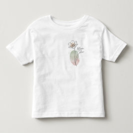 Bloom Slow Minimalist Floral Art Kleinkind T-shirt