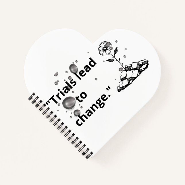 Bloom Through Trials – Strength from the Cracks Notizbuch (Vorderseite)