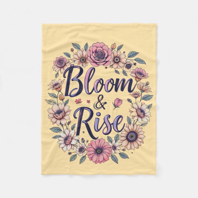 Bloom und Rise Fleecedecke (Vorderseite)