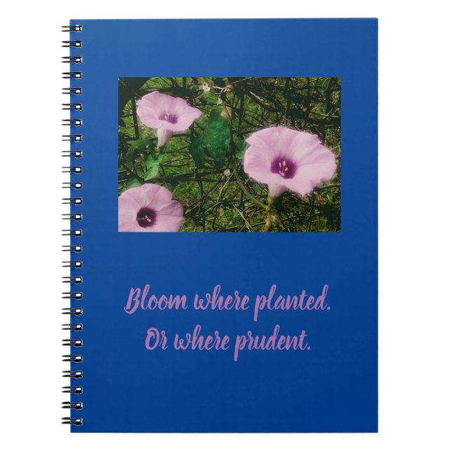 Bloom Where Planted Spiral Foto Notebook Notizblock (Vorderseite)
