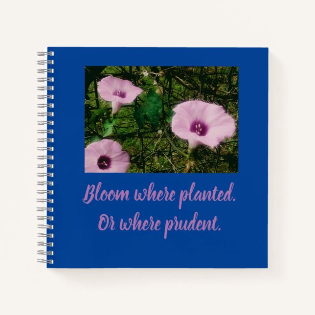 Bloom Where Planted Spiral Notebook Notizbuch (Vorderseite)