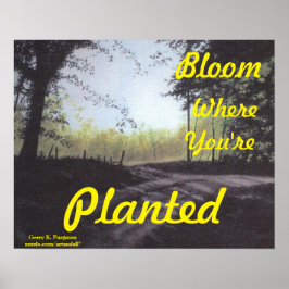 "BLOOM where you are PLANTED" POSTER