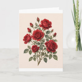 Bloom Where You Are Planted | Vintage Rose Botanic Karte