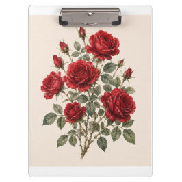 Bloom Where You Are Planted | Vintage Rose Botanic Klemmbrett