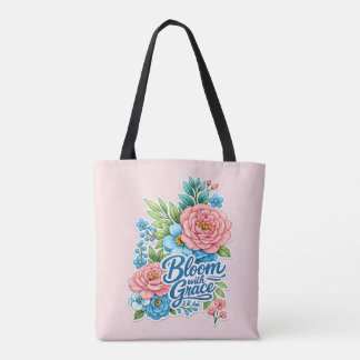 🌸👜 „Bloom with Grace“-Einkaufstasche Tasche