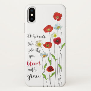 Bloom with grace-Poppy-Blume Poster-Geschenktasten Case-Mate iPhone Hülle
