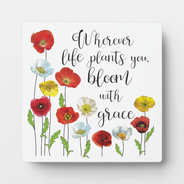 Bloom with grace - Poppy flowers Fotoplatte (Vorderseite)