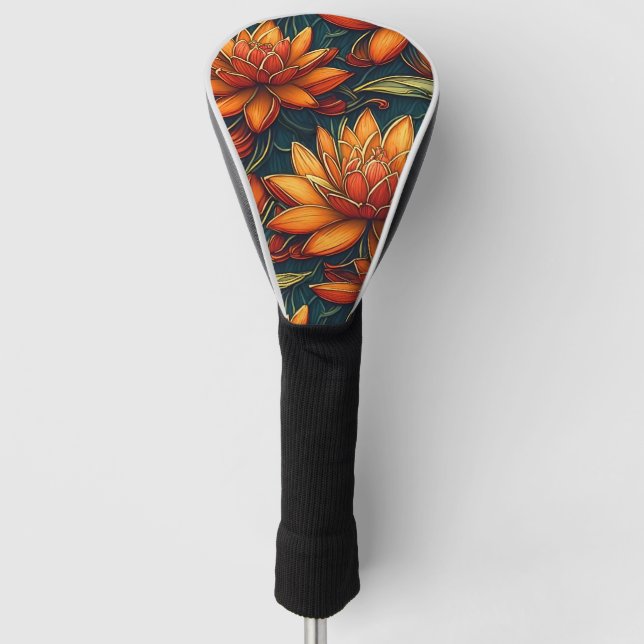 Bloom, wo man mit dieser Wasserlilie bepflanzt ist Golf Headcover (Vorderseite)