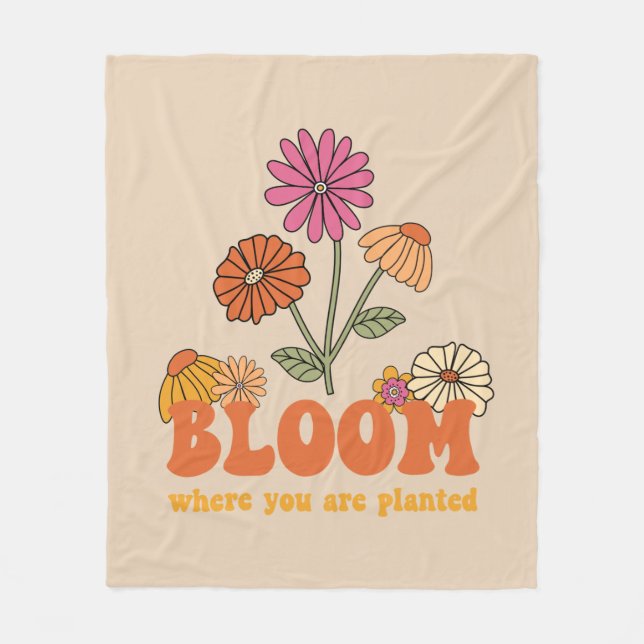 Bloom Wo Sie gepflanzt sind Fleecedecke (Vorderseite)
