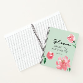 Bloom, wo Sie gepflanzt werden Aquarell Custom Notizbuch