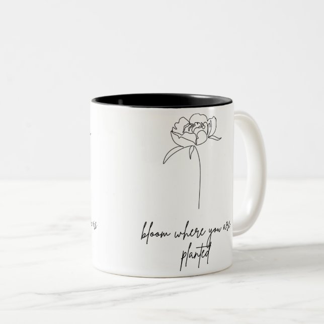 Bloom, wo Sie pflanzte Keramik Tasse (VorderseiteRechts)